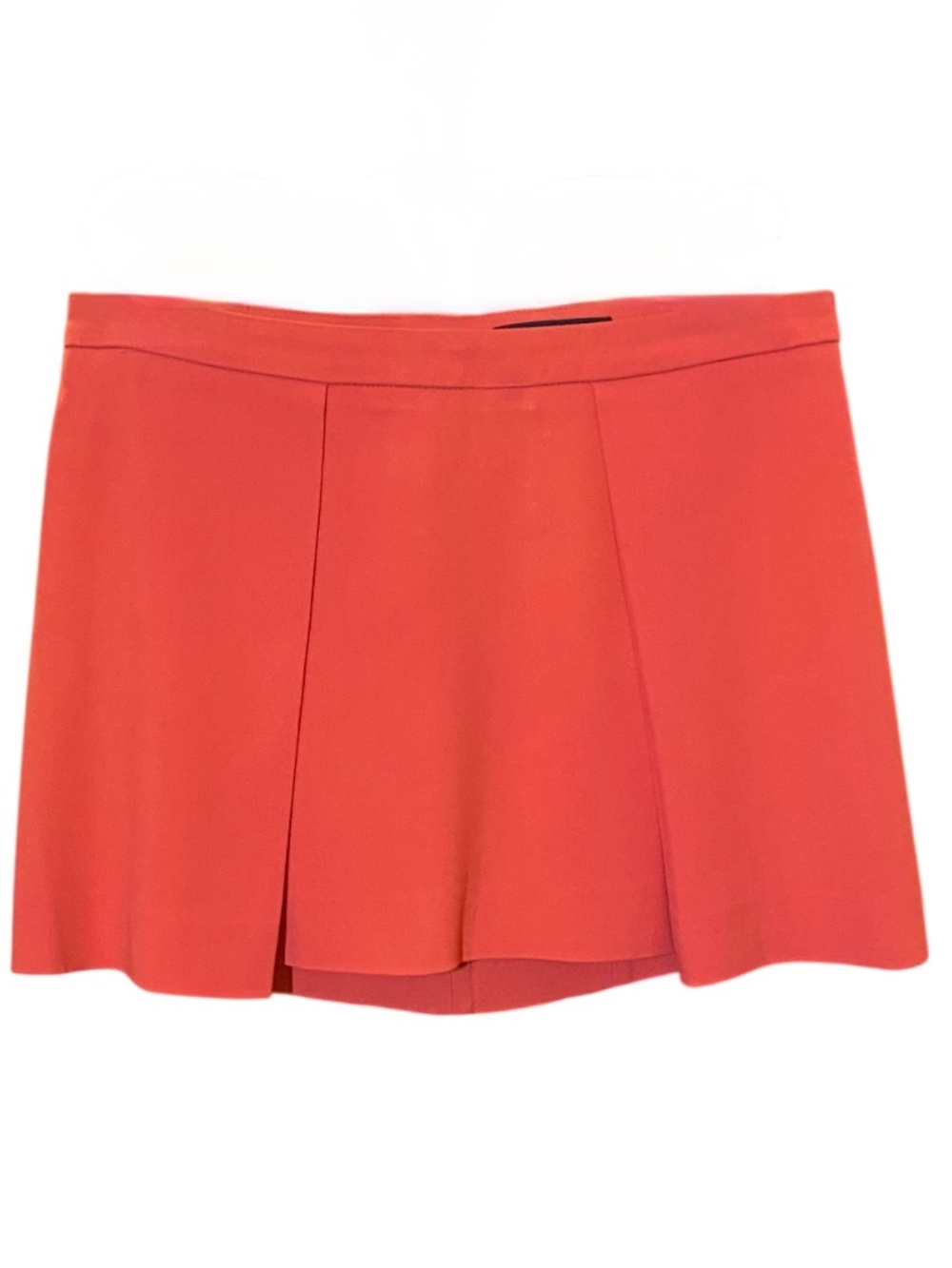 Patrizia Pepe Coral Red Low Rise Pleated Miniskirt • Y2K Archival Micro Mini 4
